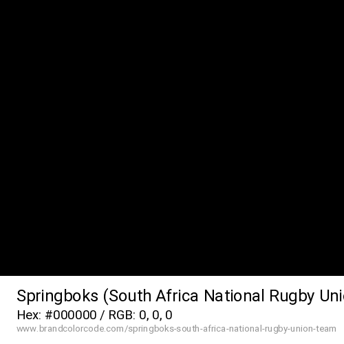Springboks (South Africa National Rugby Union Team)'s Black color solid image preview