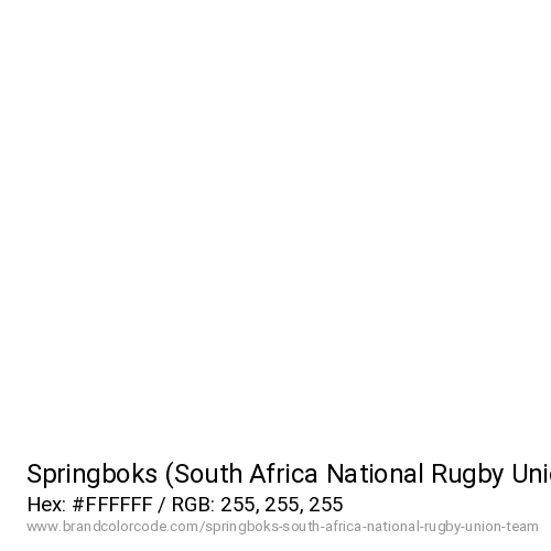 Springboks (South Africa National Rugby Union Team)'s White color solid image preview