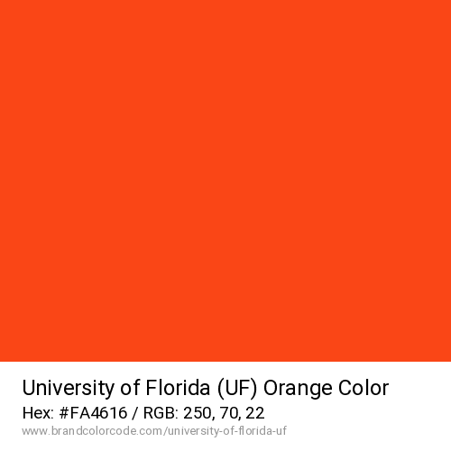 University of Florida (UF)'s Orange color solid image preview