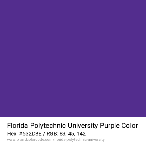 Florida Polytechnic University's Purple color solid image preview