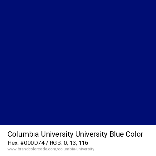 Columbia University's University Blue color solid image preview