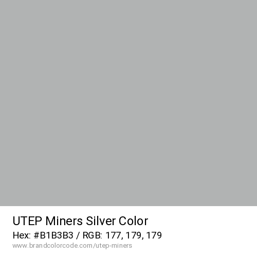 UTEP Miners's Silver color solid image preview