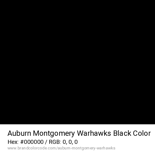 Auburn Montgomery Warhawks's Black color solid image preview