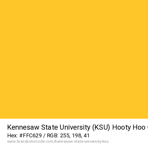 Kennesaw State University (KSU)'s Hooty Hoo Gold color solid image preview