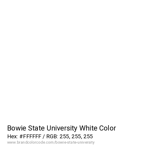 Bowie State University's White color solid image preview