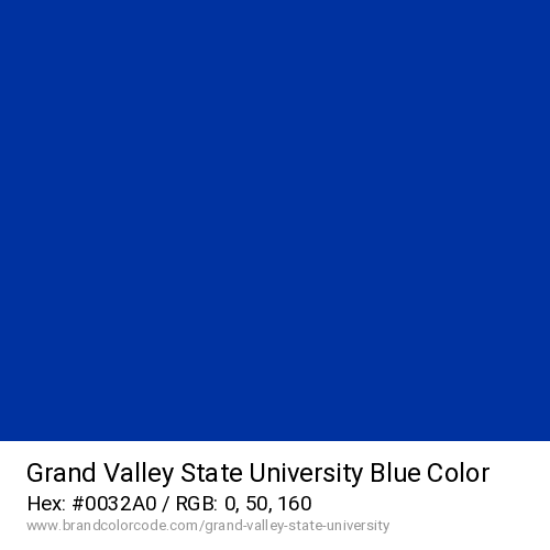 Grand Valley State University's Blue color solid image preview