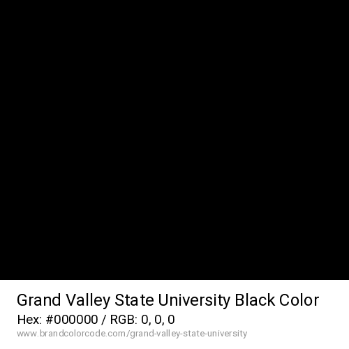 Grand Valley State University's Black color solid image preview