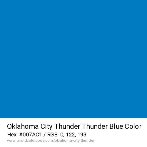 Oklahoma City Thunder's Thunder Blue color solid image preview