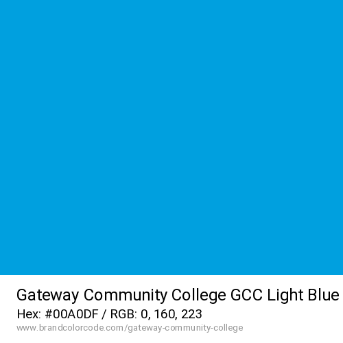 Gateway Community College's GCC Light Blue color solid image preview