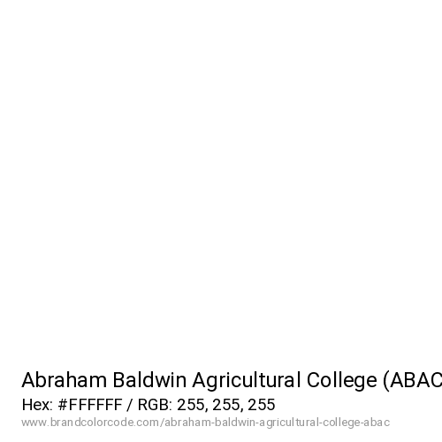 Abraham Baldwin Agricultural College (ABAC)'s White color solid image preview