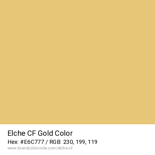 Elche CF's Gold color solid image preview
