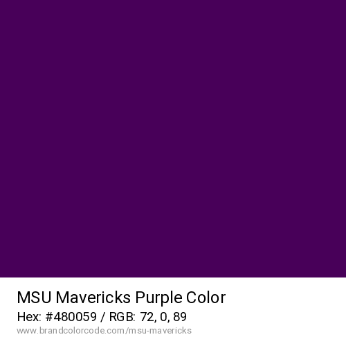 MSU Mavericks's Purple color solid image preview