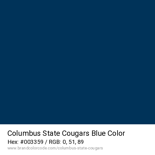 Columbus State Cougars's Blue color solid image preview