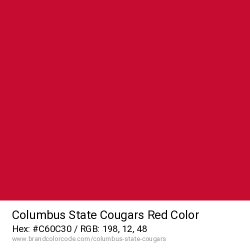 Columbus State Cougars's Red color solid image preview