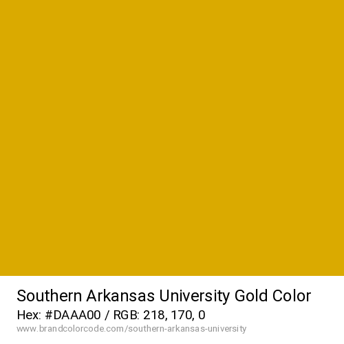 Southern Arkansas University's Gold color solid image preview