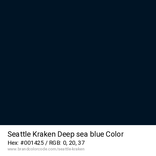 Seattle Kraken's Deep sea blue color solid image preview