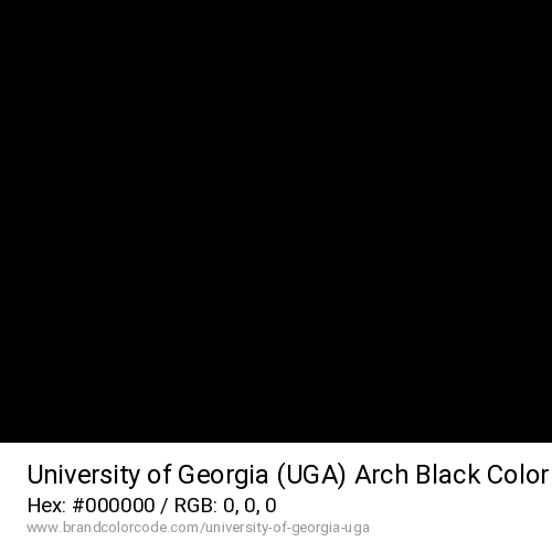 University of Georgia (UGA)'s Arch Black color solid image preview