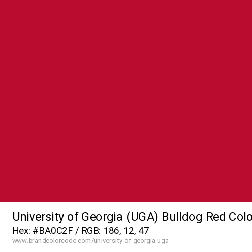 University of Georgia (UGA)'s Bulldog Red color solid image preview