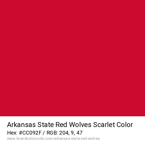 Arkansas State Red Wolves's Scarlet color solid image preview