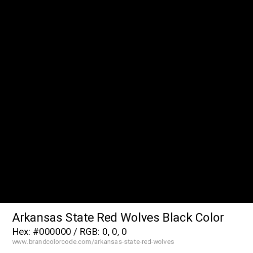Arkansas State Red Wolves's Black color solid image preview