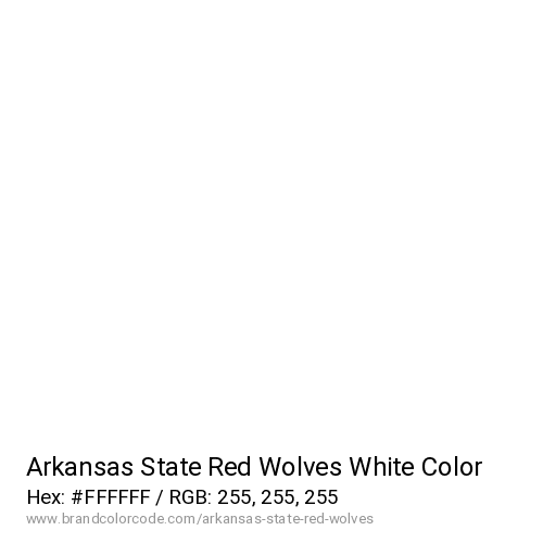 Arkansas State Red Wolves's White color solid image preview
