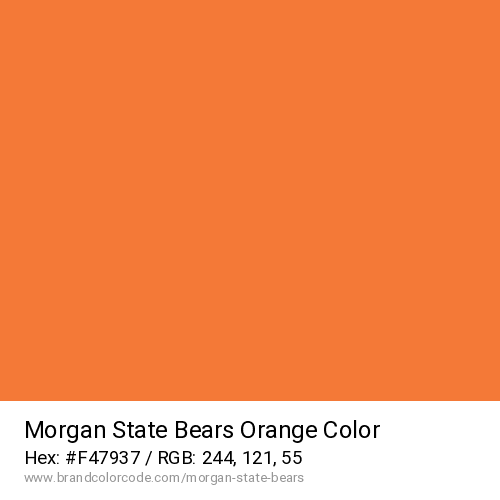 Morgan State Bears's Orange color solid image preview