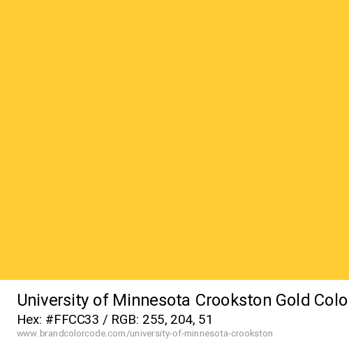 University of Minnesota Crookston's Gold color solid image preview