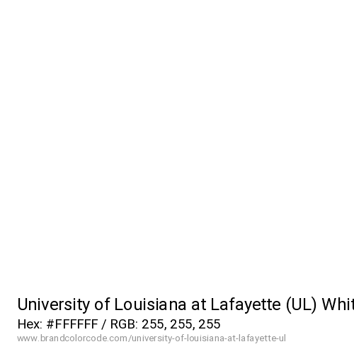 University of Louisiana at Lafayette (UL)'s White color solid image preview