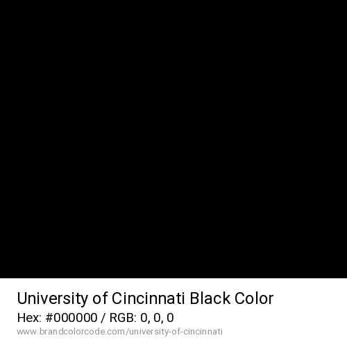 University of Cincinnati's Black color solid image preview