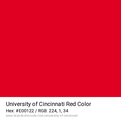 University of Cincinnati's Red color solid image preview