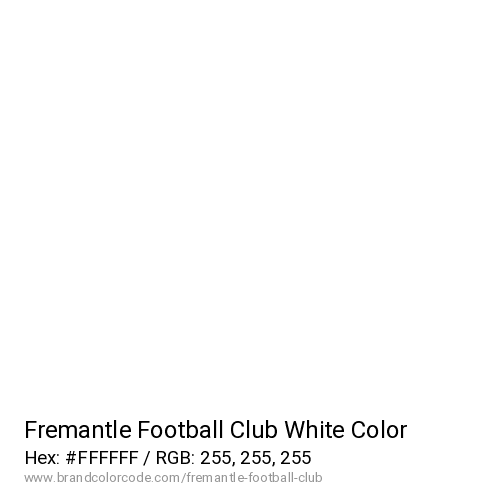 Fremantle Football Club's White color solid image preview