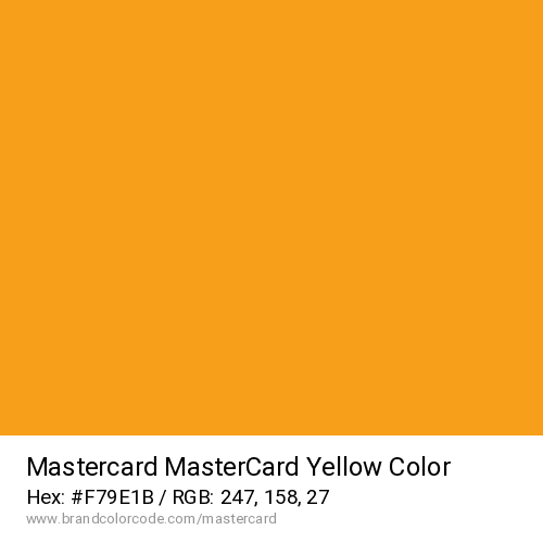 Mastercard's MasterCard Yellow color solid image preview