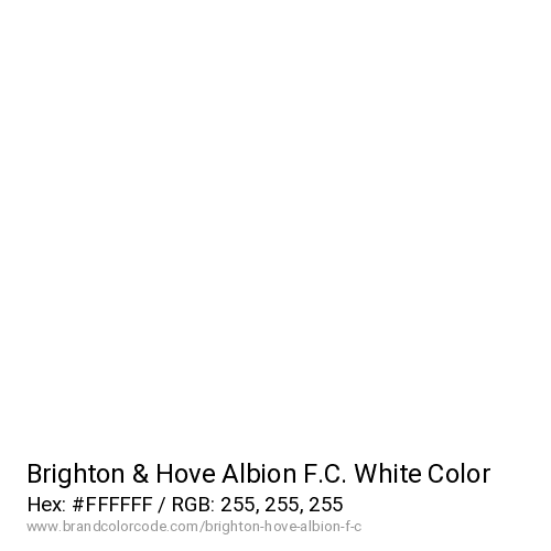 Brighton & Hove Albion F.C.'s White color solid image preview