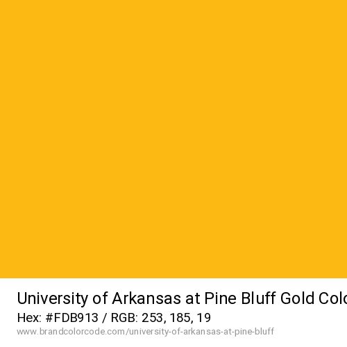 University of Arkansas at Pine Bluff's Gold color solid image preview
