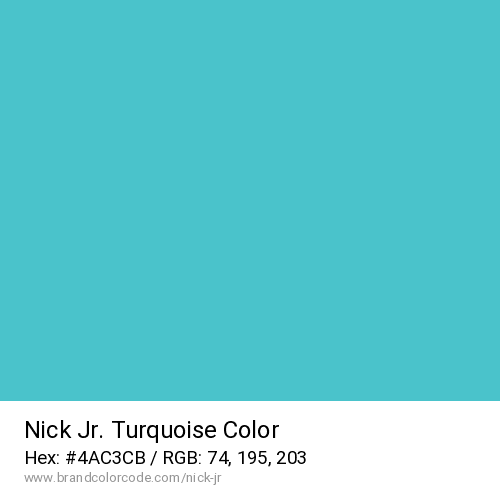 Nick Jr.'s Turquoise color solid image preview