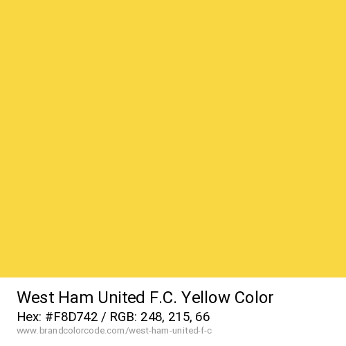West Ham United F.C.'s Yellow color solid image preview