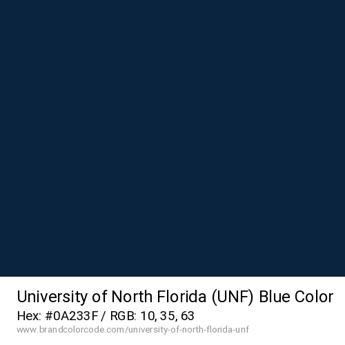 University of North Florida (UNF)'s Blue color solid image preview