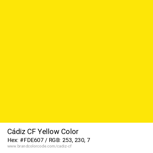 Cádiz CF's Yellow color solid image preview