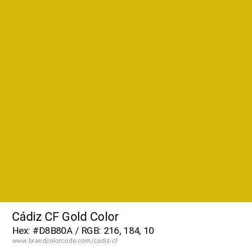 Cádiz CF's Gold color solid image preview