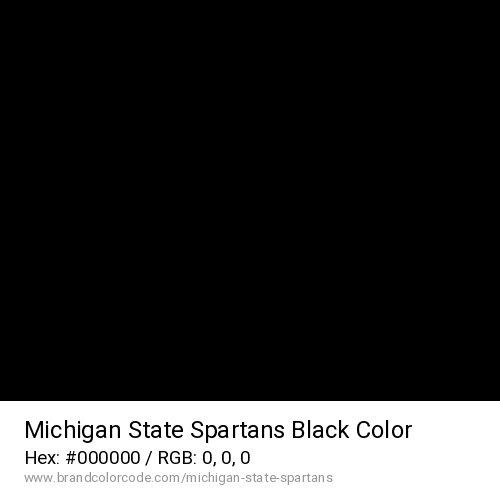 Michigan State Spartans's Black color solid image preview