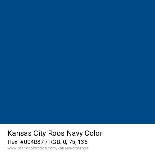 Kansas City Roos's Navy color solid image preview