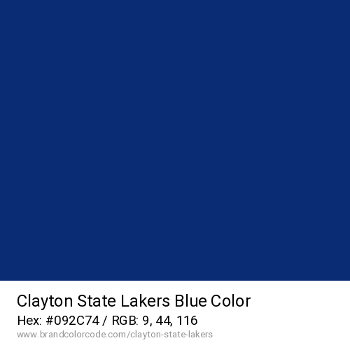 Clayton State Lakers's Blue color solid image preview