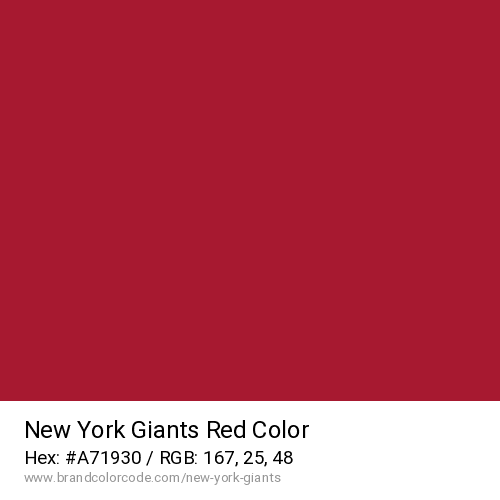 New York Giants's Red color solid image preview