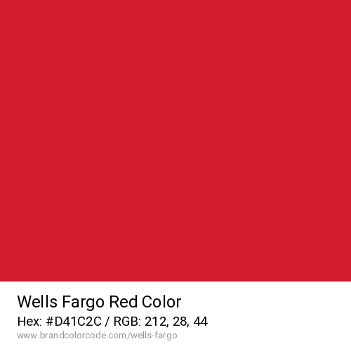 Wells Fargo's Red color solid image preview