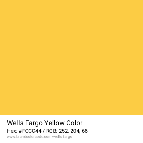 Wells Fargo's Yellow color solid image preview