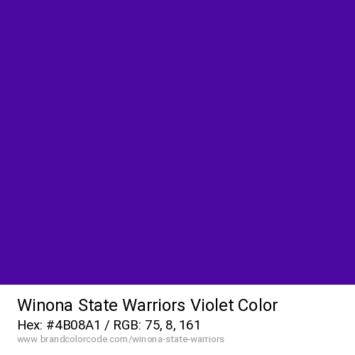 Winona State Warriors's Violet color solid image preview
