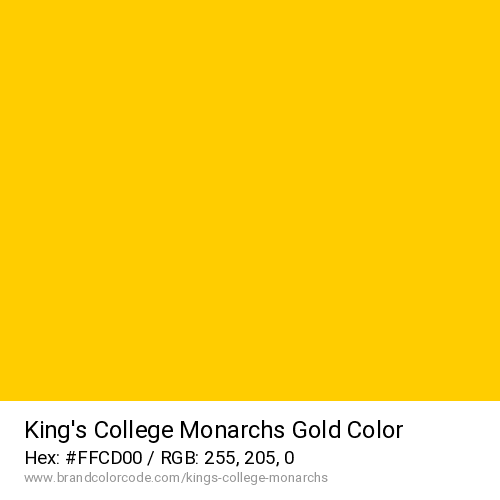King’s College Monarchs's Gold color solid image preview