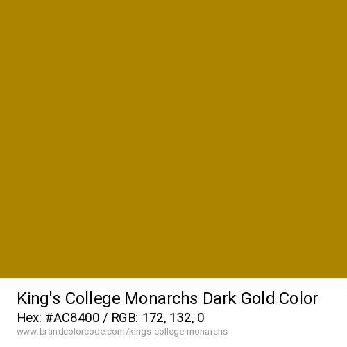 King’s College Monarchs's Dark Gold color solid image preview