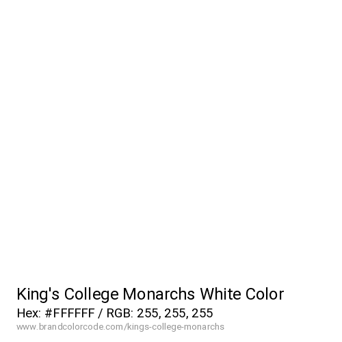 King’s College Monarchs's White color solid image preview