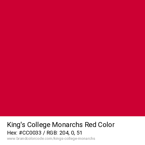 King’s College Monarchs's Red color solid image preview